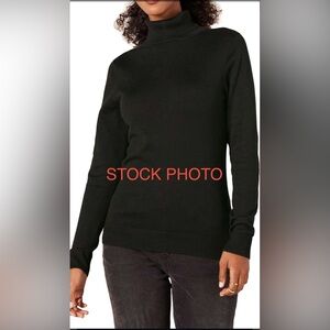 Women's Amazon Essentials Black Turtleneck Sweater